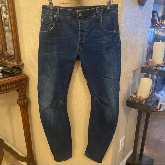 G-STAR RAW Men Blue Arc 3D Slim Buttoned Fly Jeans Size 34 - Picture 1 of 10